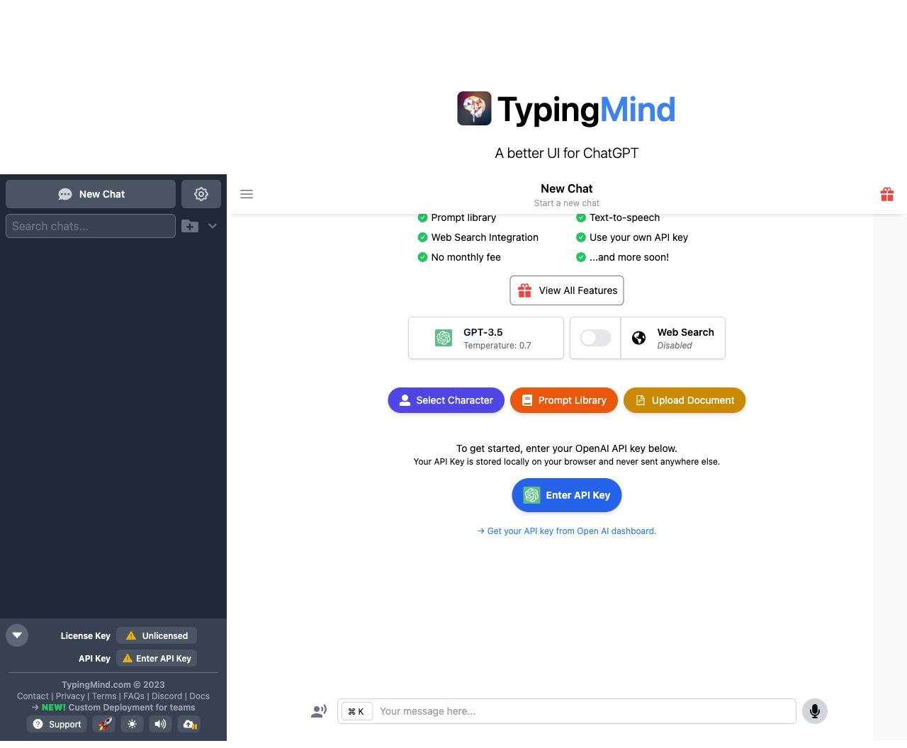 TypingMind Landing Page Design Inspiration | MakeLanding